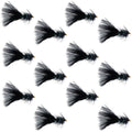 Black Bead Head Crystal Woolly Bugger Streamer - 12 Flies - Size 4